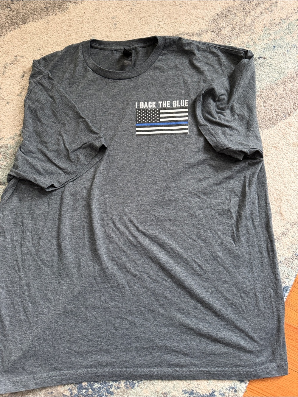 I Back The Blue Gray Short-Sleeve Tee